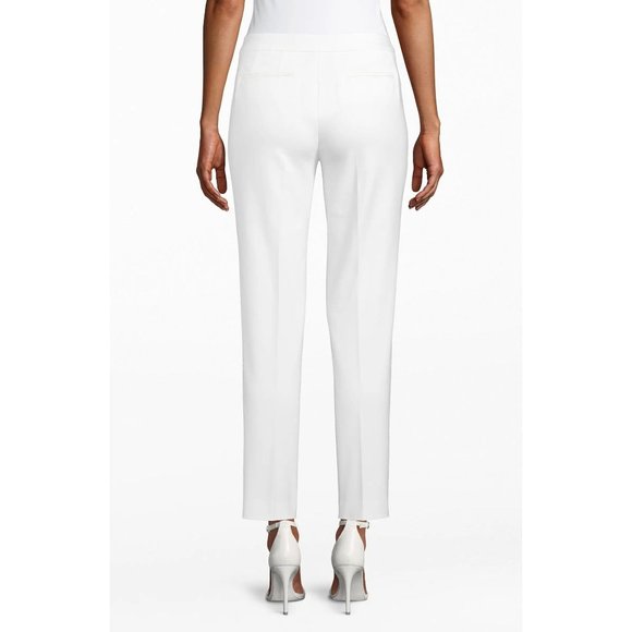 ANNE KLEIN Slim Straight Leg Pants in White - Size 16 - Picture 2 of 2
